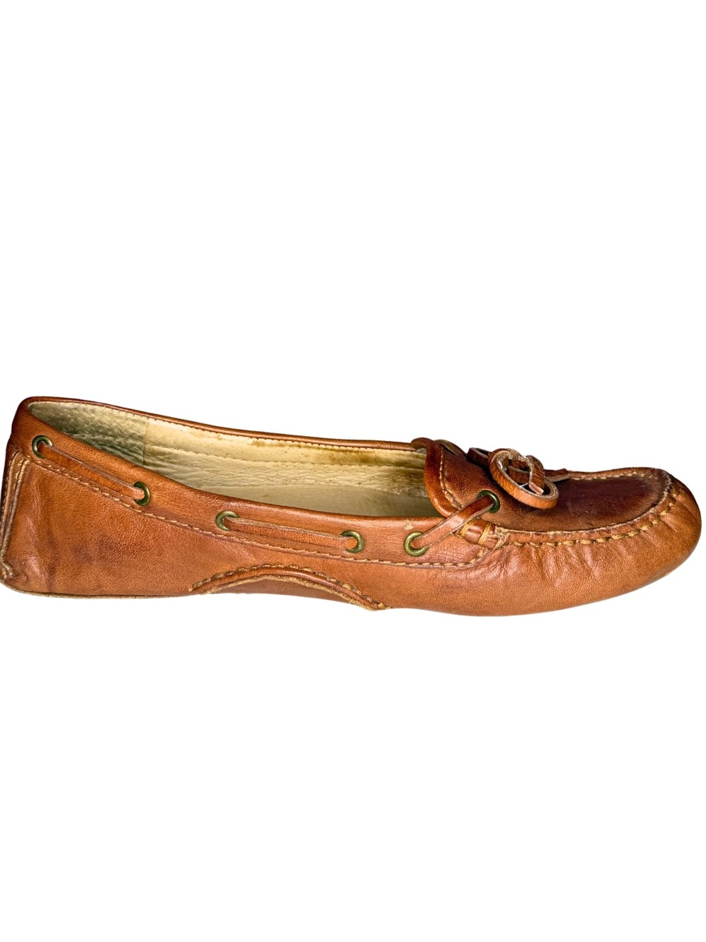 Frye Leather Reagan Campus Driver Moccasin Loafers Brown Women’s Size 7 - Picture 8 of 11
